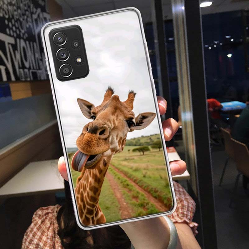 Giraffes Have Long Necks Phone Case for Samsung A54 A57 A37 A17 A14 A15 A12 A24 A34 A55 A35 A25 A52S A07 A05S A04S A22 A32 A72 G