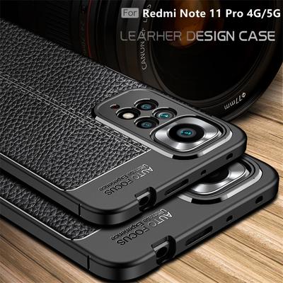 Case For Xiaomi Redmi Note 11 Pro Cover For Redmi Note 11 Pro Capas Bumper TPU Soft Leather For Fundas Redmi Note 11 Pro Global