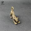 Retro Copper Panther Statue Animal Figurine Prey On Agile Style Brass Leopard Sculpture Home Office Room Decoration Accessories