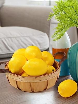10 Stück Künstliche Früchte Realistische Fake-Früchte Tischdekoration Zuhause Küche, Lebensechte Kunstfrüchte Apfel Orangen Erdbeeren Zitronen