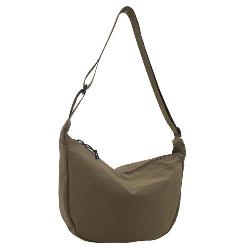 

Trendy Korean Casual Student Bag Chic Simple Nylon Fabric Stylish Crossbody Bag In Multiple Colors зелений