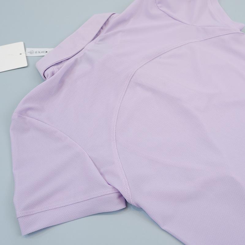 Women's Quick-Dry Polo Shirt - Breathable Moisture-Wicking Knit for Yoga & Fitness