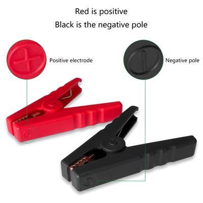 100A PVC Sheathed Alligator Clamps Crocodile Clips Insulated Battery Clip for Various Electrical Projects