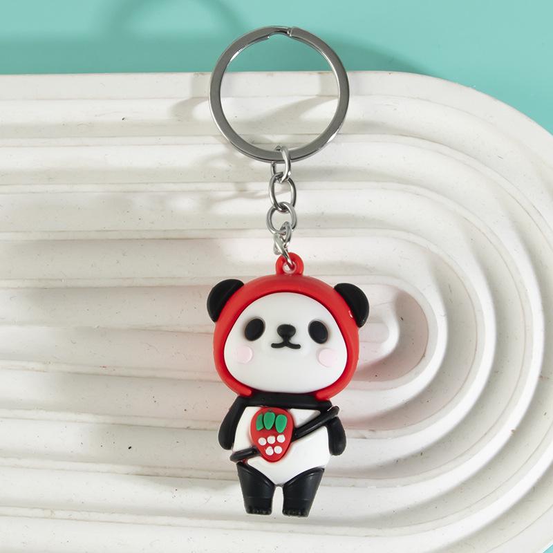 Sichuan Panda Bamboo Keychain Ornament: Cute Chengdu Zoo-Inspired Small Gift