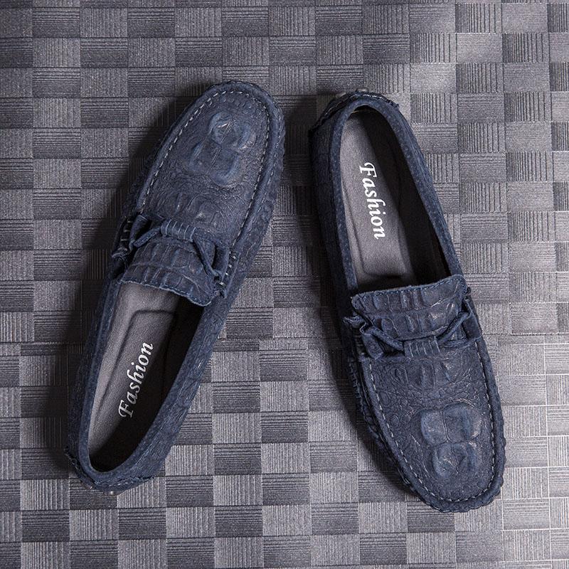 Krokodilhaut Slipper Herren Leder Slip-on Mokassins Handgefertigt Herren Freizeitschuhe Fahrt Spaziergang Freizeit Italienische Schuhe Flats Schuhwerk