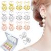 6Pairs Earring Lifters Support Backs for Heavy Earrings Adjustable Ear Lobe Lift with Storage Box Earrings Support