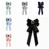 Fashion Ribbon Butterfly Knot Tie Alloy Adjustable Rhinestone Bow Tie Rhinestone Decoration Shirt Bow Tie Gift