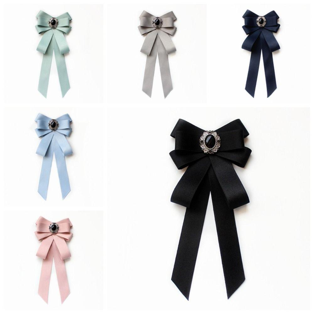 Fashion Ribbon Butterfly Knot Tie Alloy Adjustable Rhinestone Bow Tie Rhinestone Decoration Shirt Bow Tie Gift