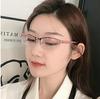 Women Myopia Glasses Ladies Half Frame Anti-blue Light Glasses Men Finished Eyewear -1.0 To -6.0 High Quality Simple and Stylish