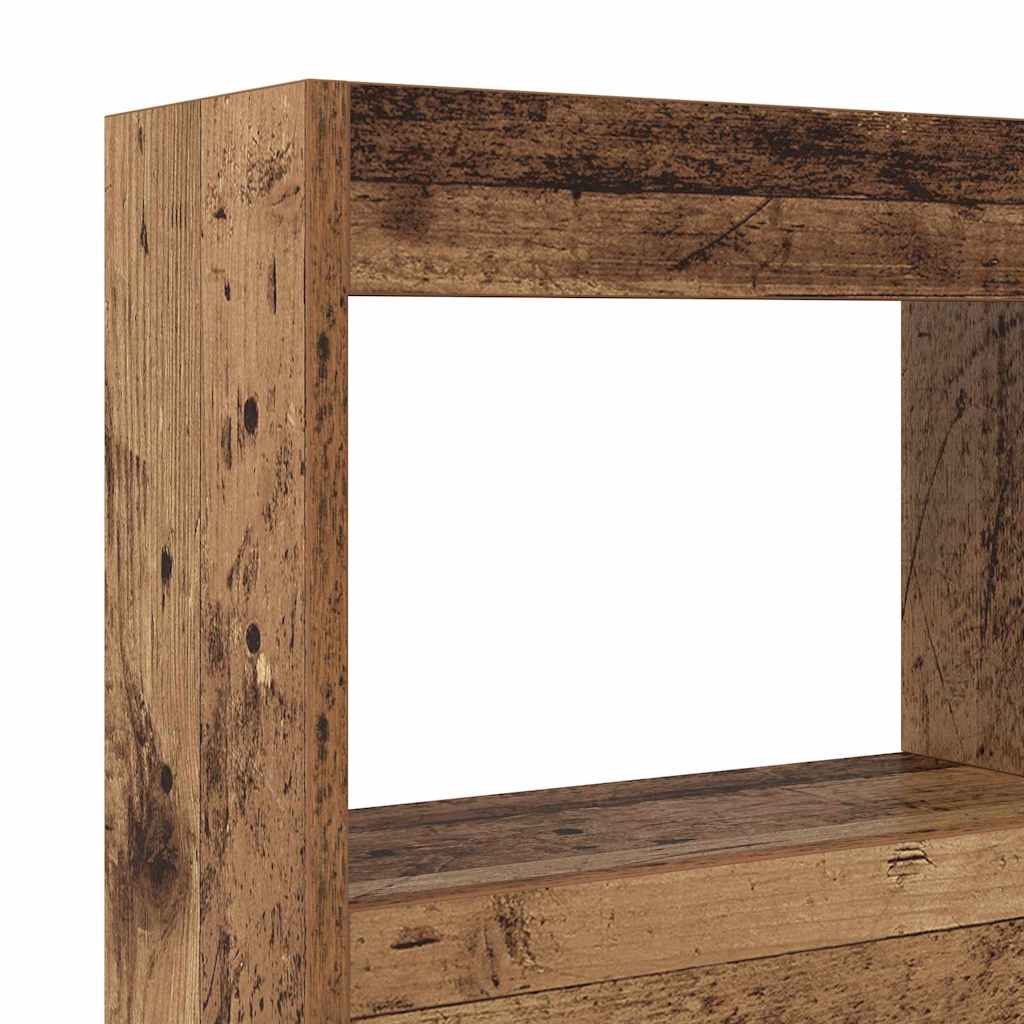 Headboard with Shelf Reclaimed Wood Look 120 x 17 x 102 cm Engineered Wood
