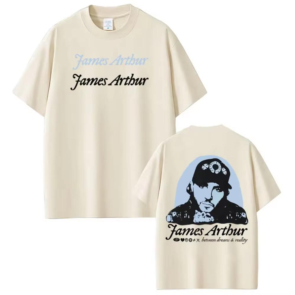 2026 Unisex Harajuku Style Comfortable Cotton Summer T-Shirt, Fashion Graphic Print Fan Gift Tee for Singer James Arthur Tour Concert T-shirt