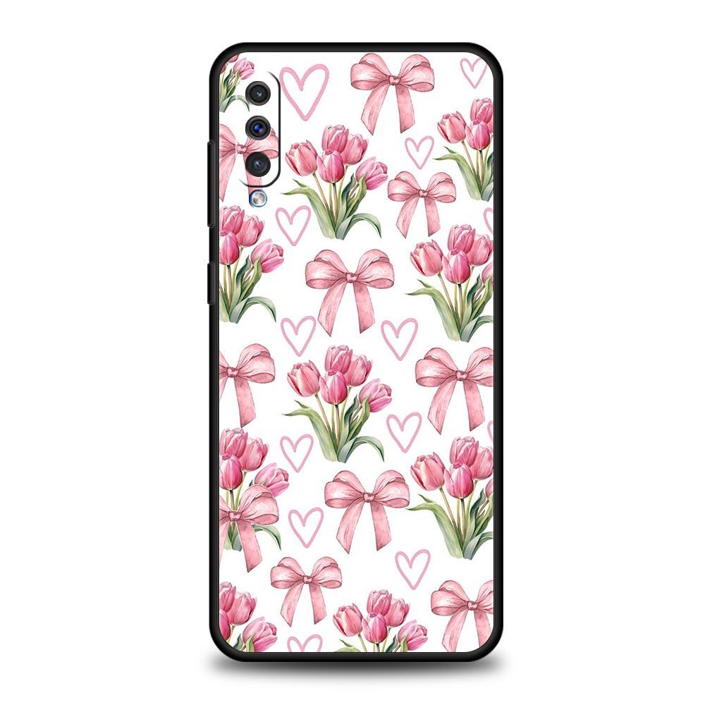 Soft Pale Little Flower Case For Samsung A26 A36 A56 A54 A52 A50 A70 A40 A12 A14 A16 A22 A24 A42 A34 A32 5G A04s A06 5G Cover