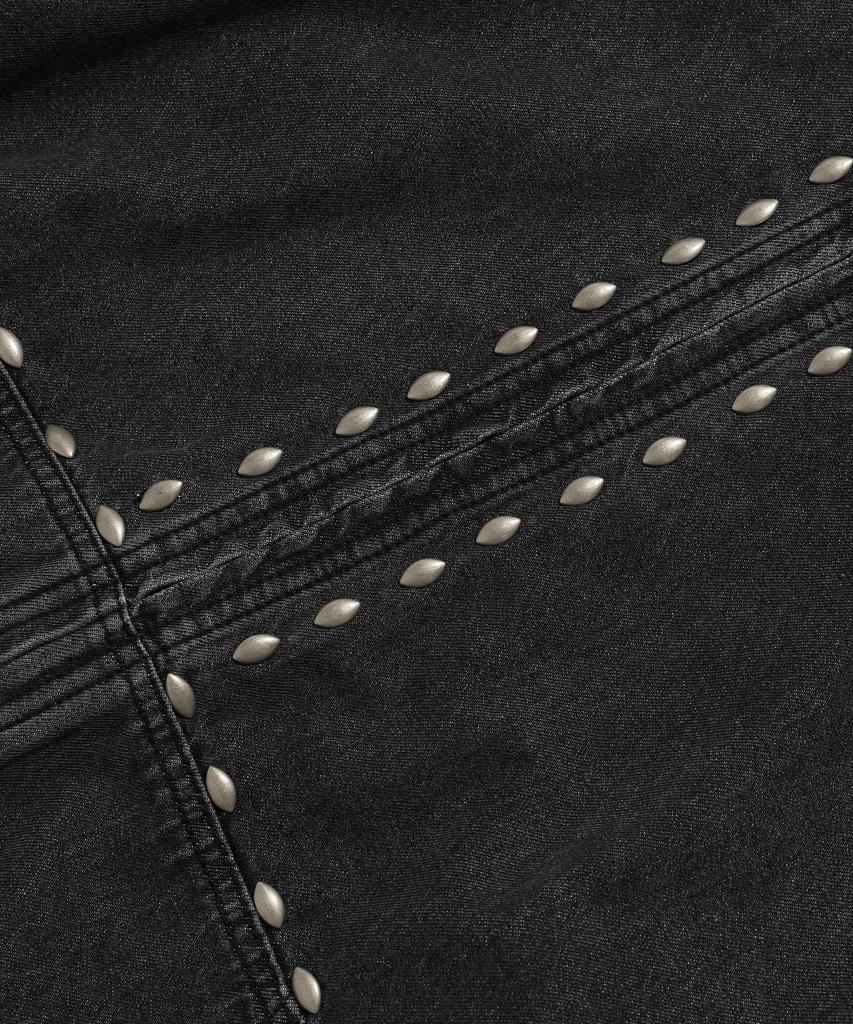Niceghostclub Stud Denim Hoodie Jacket_Black(Ng2Esud110A)