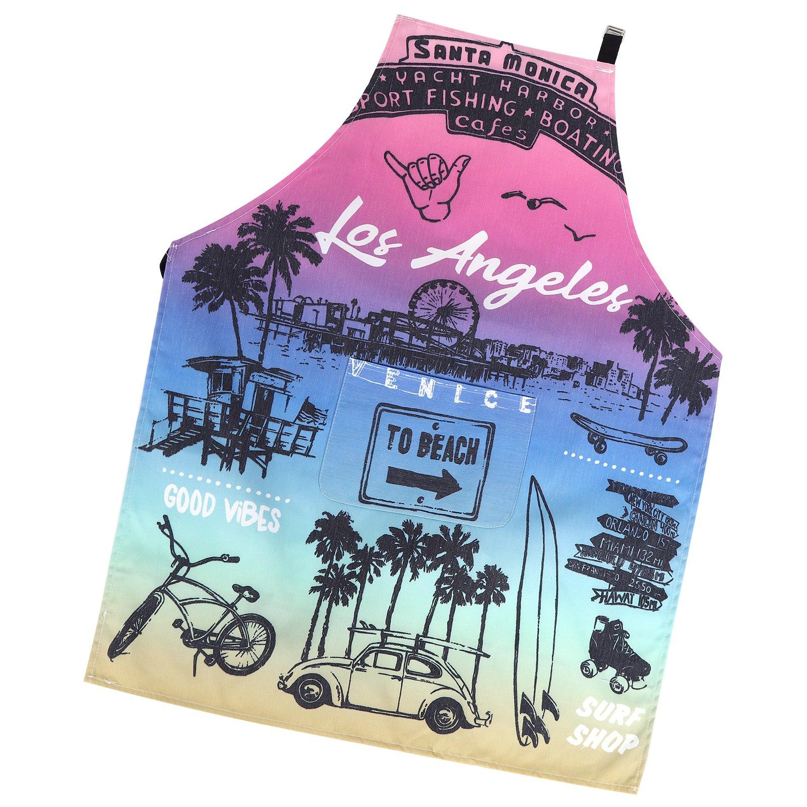 

Fashion Printing Cartoon Kitchen Apron Unisex Cooking Home Cleaning Apron Accessory Type 2