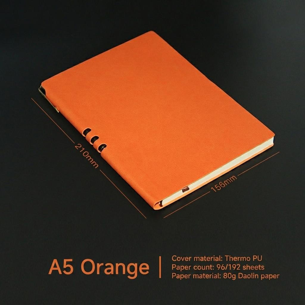 Manufacturer Creative A5 Soft Leather PU Thread Sewn Notebook Custom Colors Logo Printing Thickened Daolin Paper