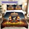 3pcs Liverpool FC Duvet Cover Set, Home Printed Bedding Set, Breathable and Cozy Bedclothes Suitable For Festival Decor