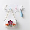 4-Hook Cartoon Star Moon Cloud Non Punching Hook Home Keychain Jewelry Bag Hanger Bathroom Bath Ball Storage Rack