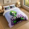 3Pcs Bedding SetBeetlejuice Soft Bed Sheet and Two Pillowcases Home Bedroom Decor