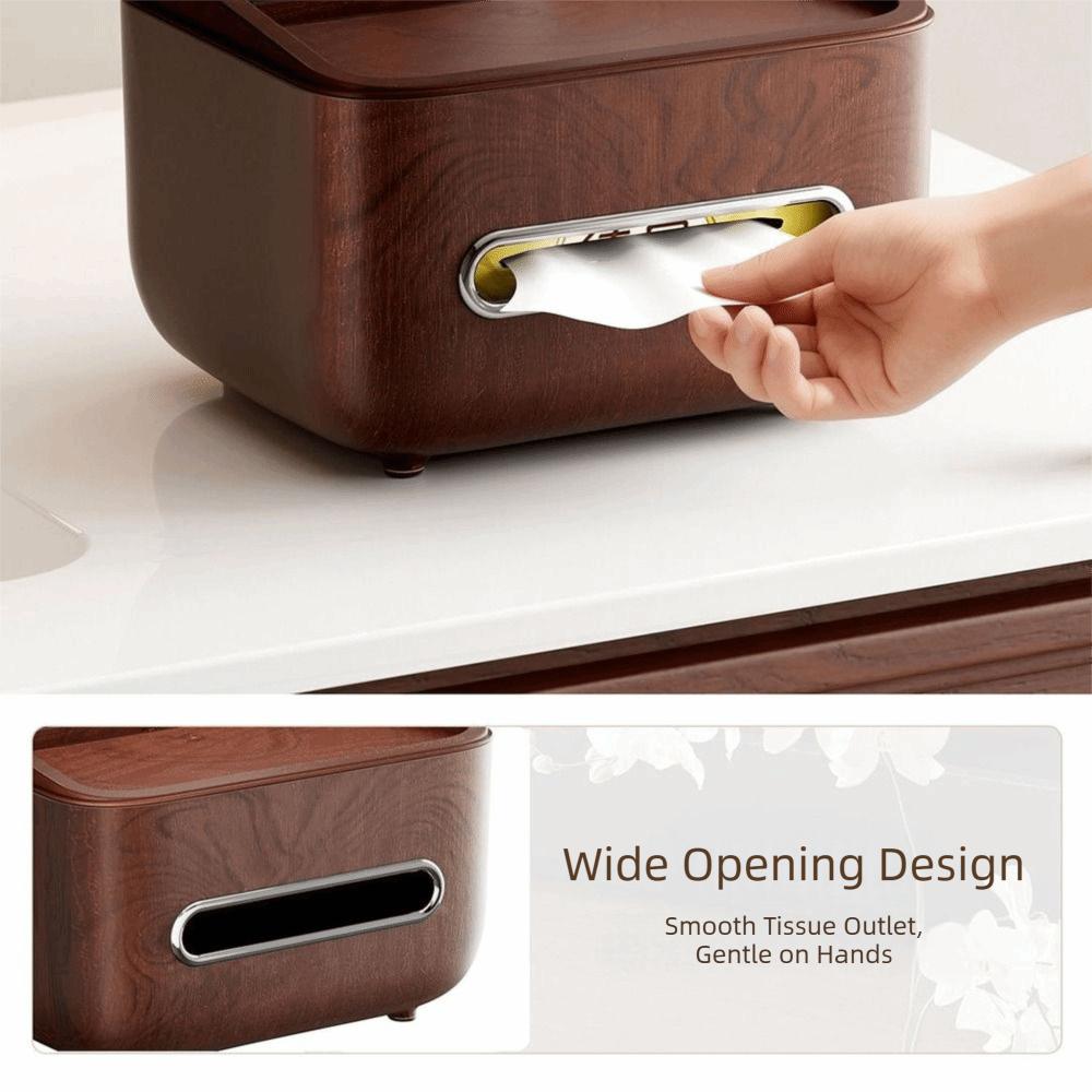 Partition Storage Multifunctional Tissue Box Dustproof Desktop Organizer Remote Control