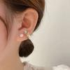 Korean Imitation Pearl Crystal Earrings for Women Zircon Flower Butterfly Leaf Stud Earrings Jewelry
