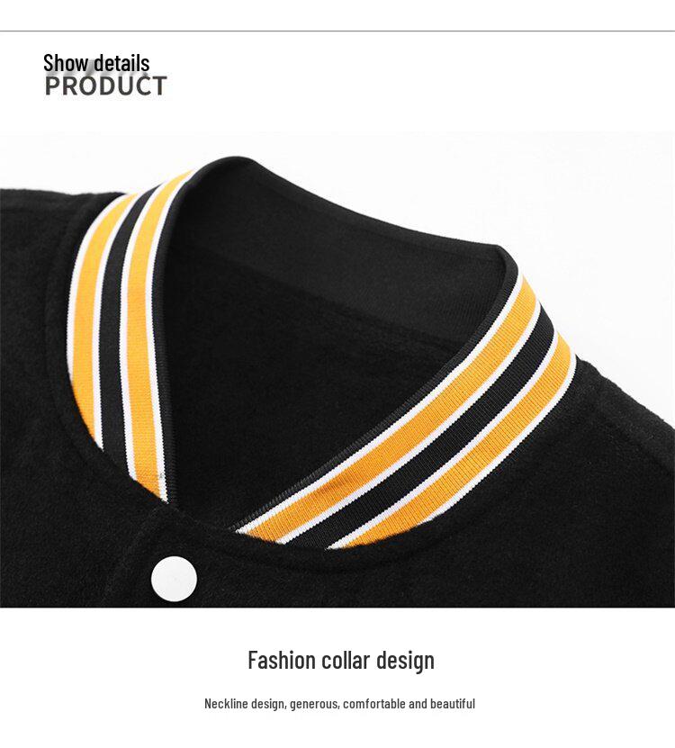 2026 Men's Trendy American Style Autumn Stand Collar Baseball Jacket for Teens