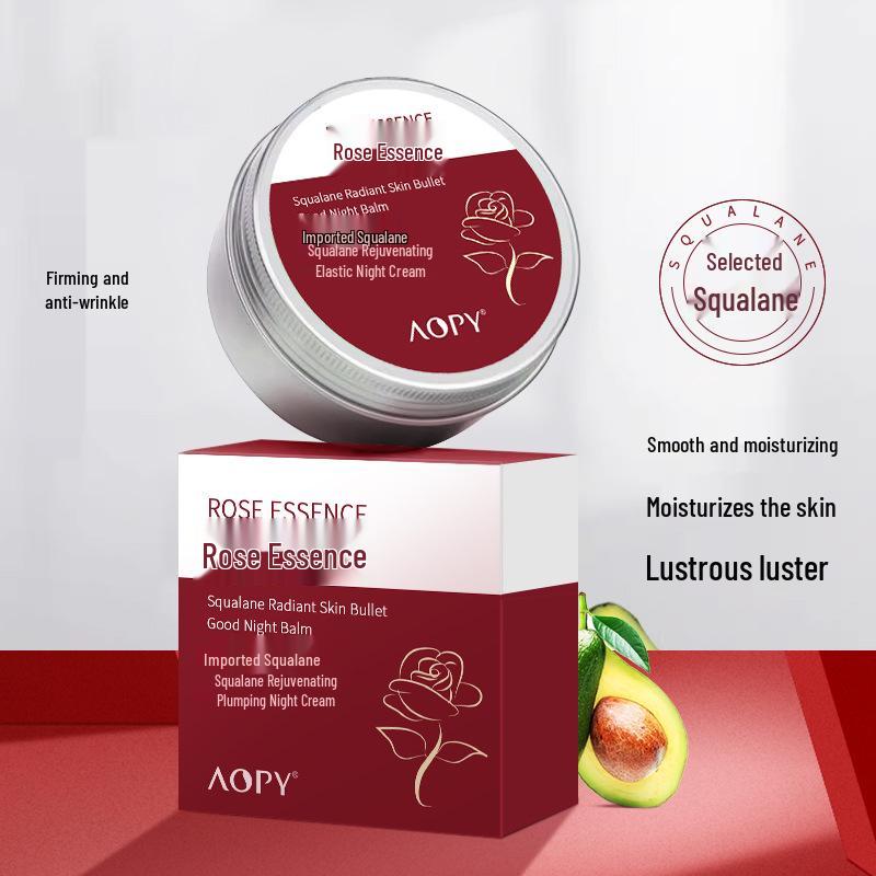 Squalane Avocado Hydrating Night Cream - Nourishing Rose Sleep Mask Squalane Rejuvenating Night Cream 70g
