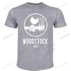 men white cotton tshirt Woodstock 1969 Vintage T shirt men Music short sleeve printed cotton tee size fashion tee-shirt