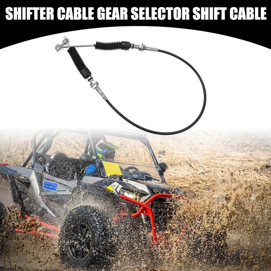 Shifter Cable Gear Selector Shift Cable - UTV Trans Shifter Cable - for Polaris RZR Razor 800 (all Models) 2008-2014 UTV Metal Black - 1 PC