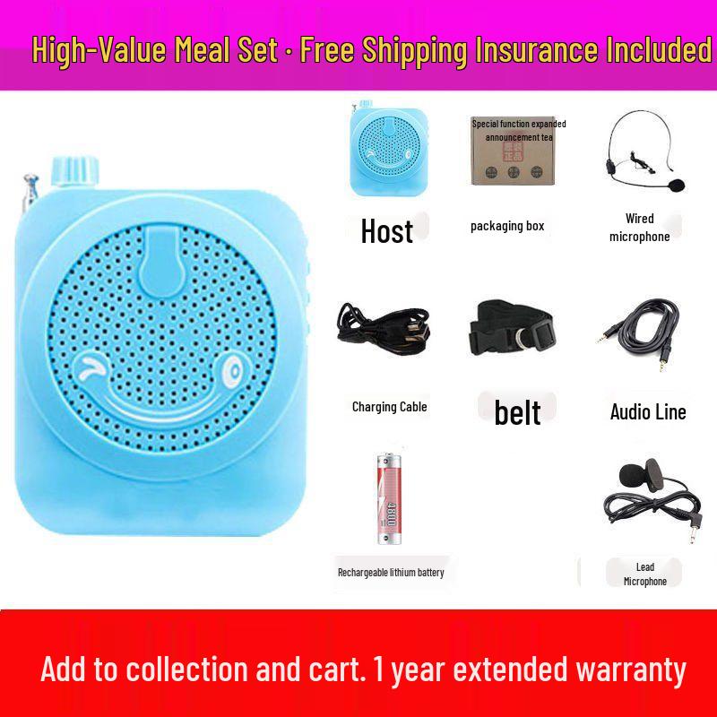 Mini Wireless Little Bee Megaphone: Portable High-Power Speaker for Teachers & Tour Guides