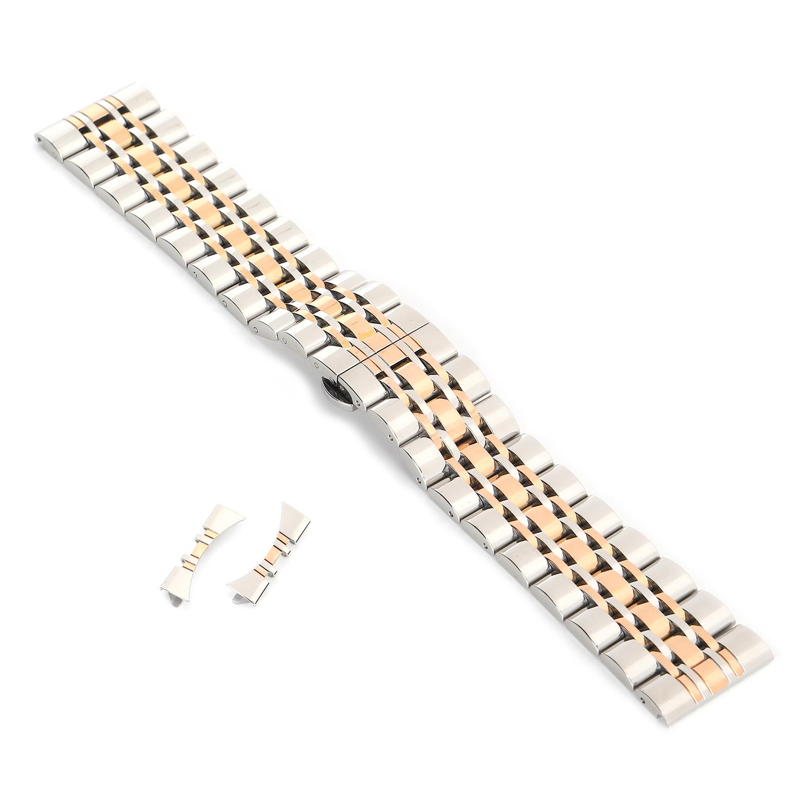 

24 мм ремешок из нержавеющей стали для часов, сменный ремешок для часов, аксессуар для часовщика, розовое золото