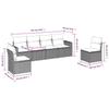 VidaXL Garden Lounge Set with Cushions 6 Pcs, Sofas with Adjustable Feet, Outdoor Furniture Set Patio Terrace, 3251150
