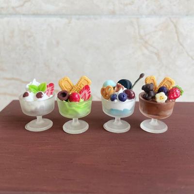 1 Piece Miniature Dollhouse Fruit Biscuit Food Ice Cream Cup Model Toy For Doll Accessories Diy Decoration Kids Gift