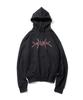 Mass Thorn Distressed Hoodie Mfhhd004-Bk