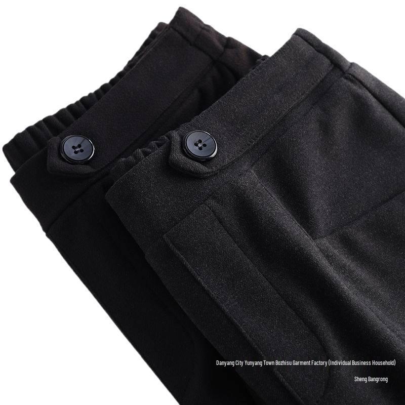 Pantaloncini larghi a vita alta in lana taglie forti da donna 2025 - Moda Autunno/Inverno