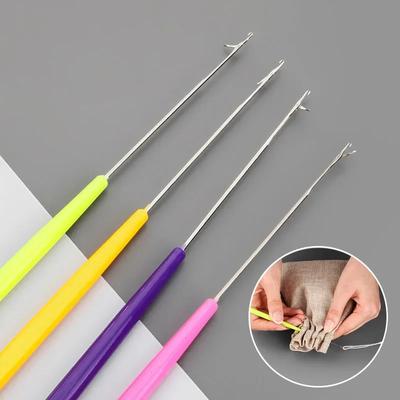Ganchillo con Lengüeta Herramientas de Tejer Costura Reparar Suéter Accesorios para Abalorios Aguja de Coser Mango de Plástico Ganchillos