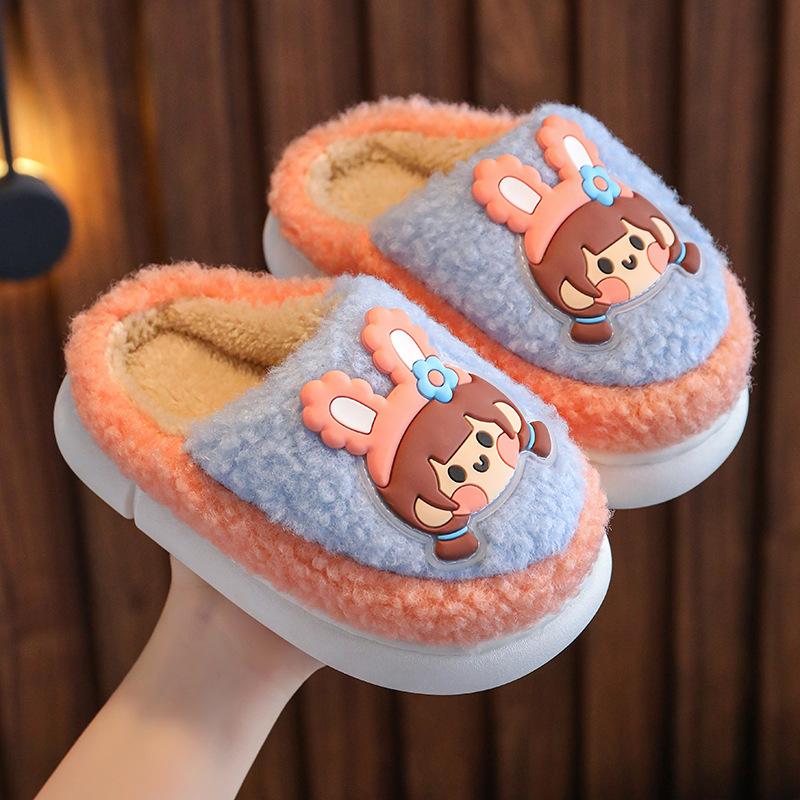 Pantofole di Cotone Antiscivolo da Casa per Bambini Autunnali e Invernali
