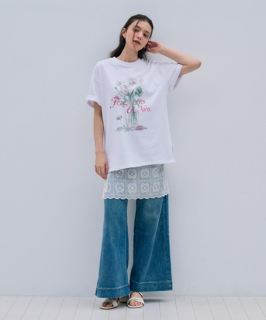 Metapeo Met Flower Base Dtp Short Sleeve T-Shirt Pure White
