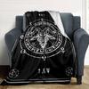 Satan Print Flannel Blanket High Quality Warm Comfortable Cover for All Seasons Perfect for Gifts Home Decor