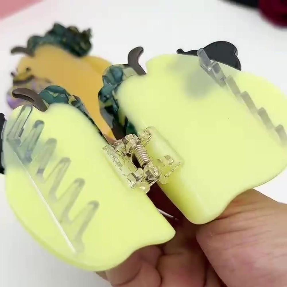 Waterproof Bee Pear Shark Clip Acrylic Acetate Hairgrips Creative Acetic Acid Hair Claw  Portable