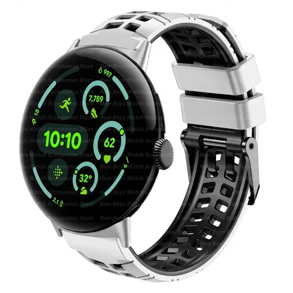 Silikonband für Google Pixel Watch 3 45mm Sportarmband für google pixel 3 PIXEL 45MM Correa Herren Armband Uhrenarmband Zubehör