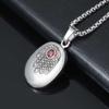 JMXD-Titanium Steel Jewelry Vintage Fatima Hand Pendant Diamond Ruby Couple Necklace Accessories