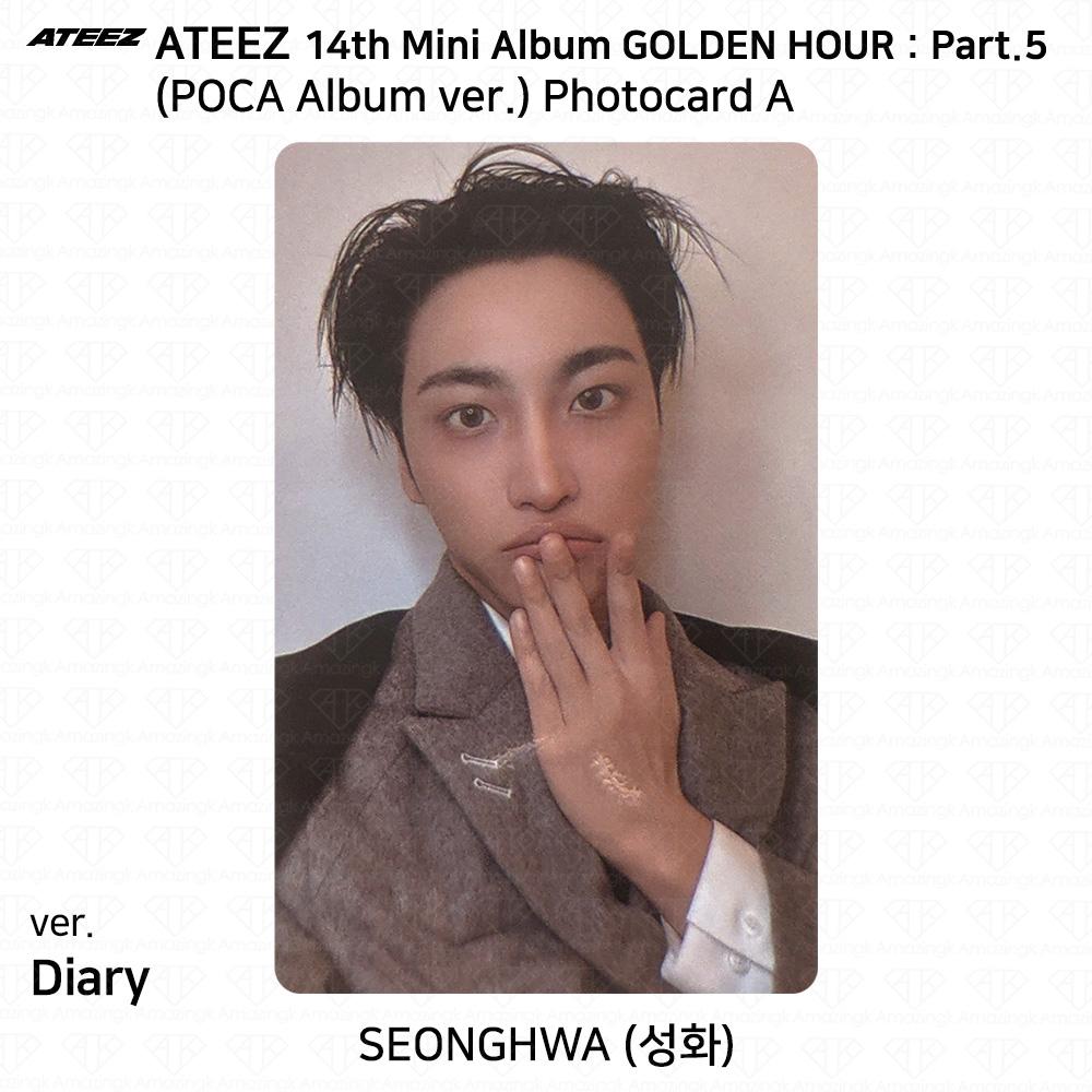 ATEEZ 14° Mini Album Golden Hour Parte.5 Album POCA ver. Photocard DIARY VER