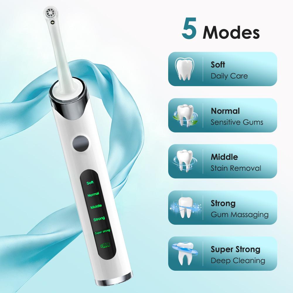 Electric Tooth Polisher Dental Scaler 5 Mode Deep Cleaning Polishing Teeth Whitening Tool Plaque Tartar Remover Tooth Cleaner