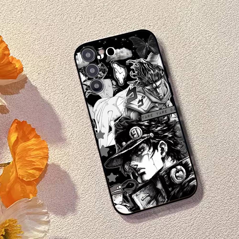 K-Kujo Jotaro Anime J-JOJO Phone Case Black Silicone Soft For Samsung Galaxy A73,A72,A71,A70,A53,A52,A51