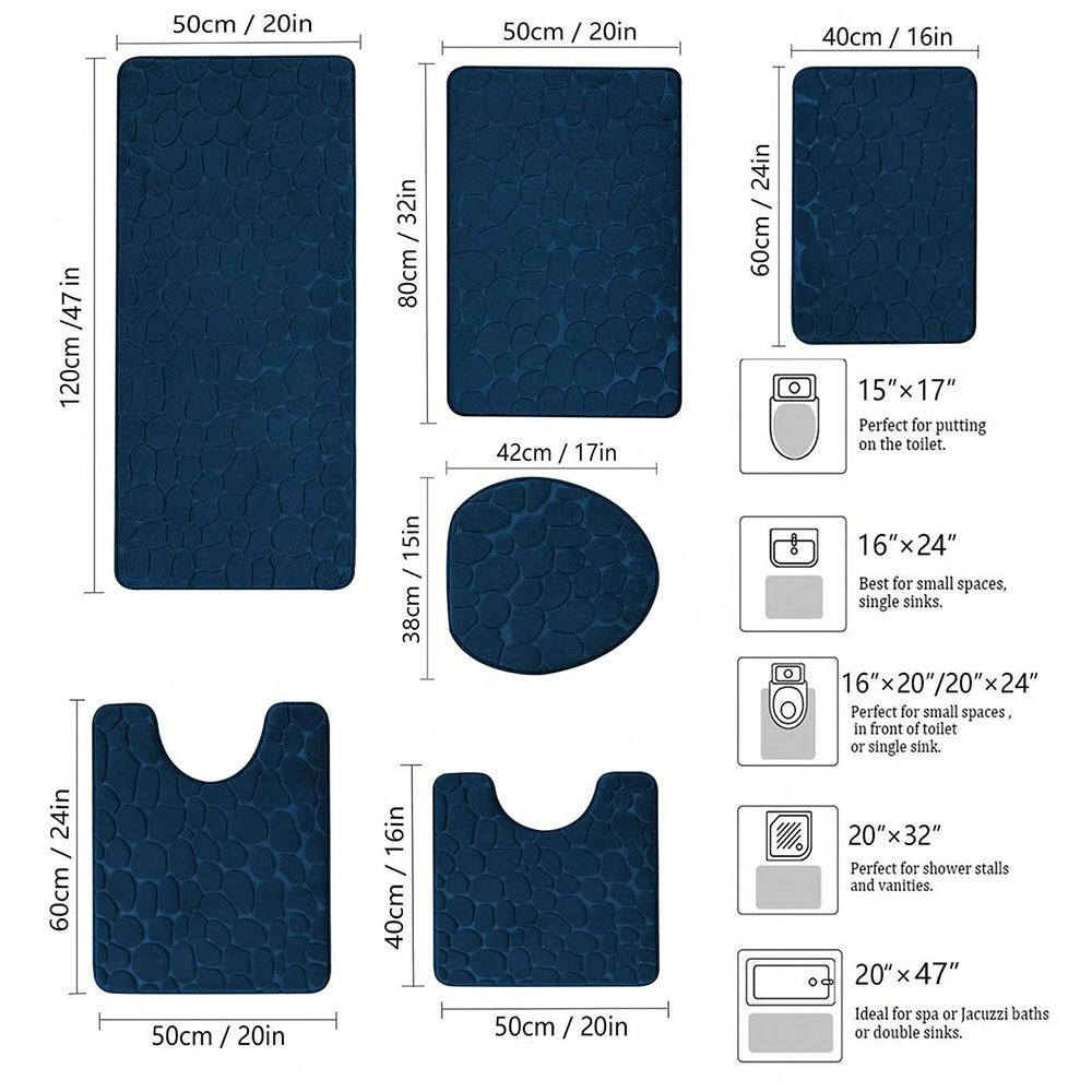 

1 шт., губчатая галька, каменная входная дорожка для ванной комнаты, ковер, сиденье для унитаза, U-образное сиденье для унитаза, свободная комбинация U-400MMx500MM