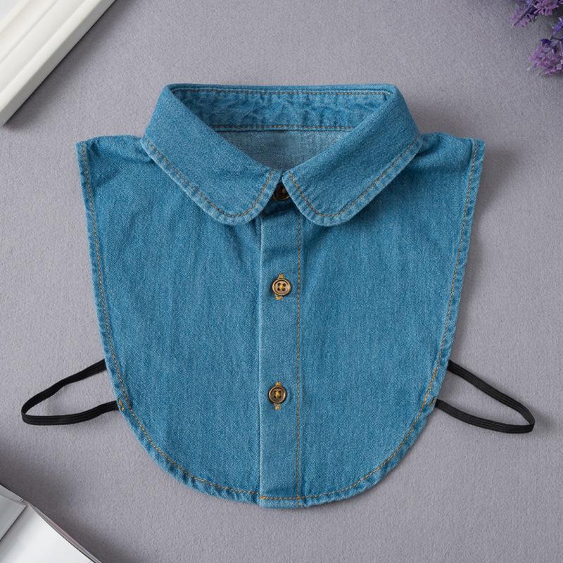 Korean Fake Collar for Children Denim Shirt Detachable Shirt Collar Boys Girls Neckwear Decorative Kids Faux Col