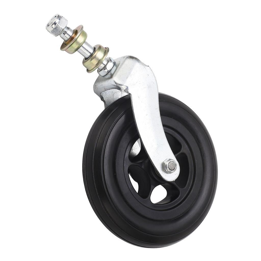 Black 6in Caster Wheel Universal Shock Absorbing 250lbs PU Wheelchair Front Caster Replacement for Walker Scooter