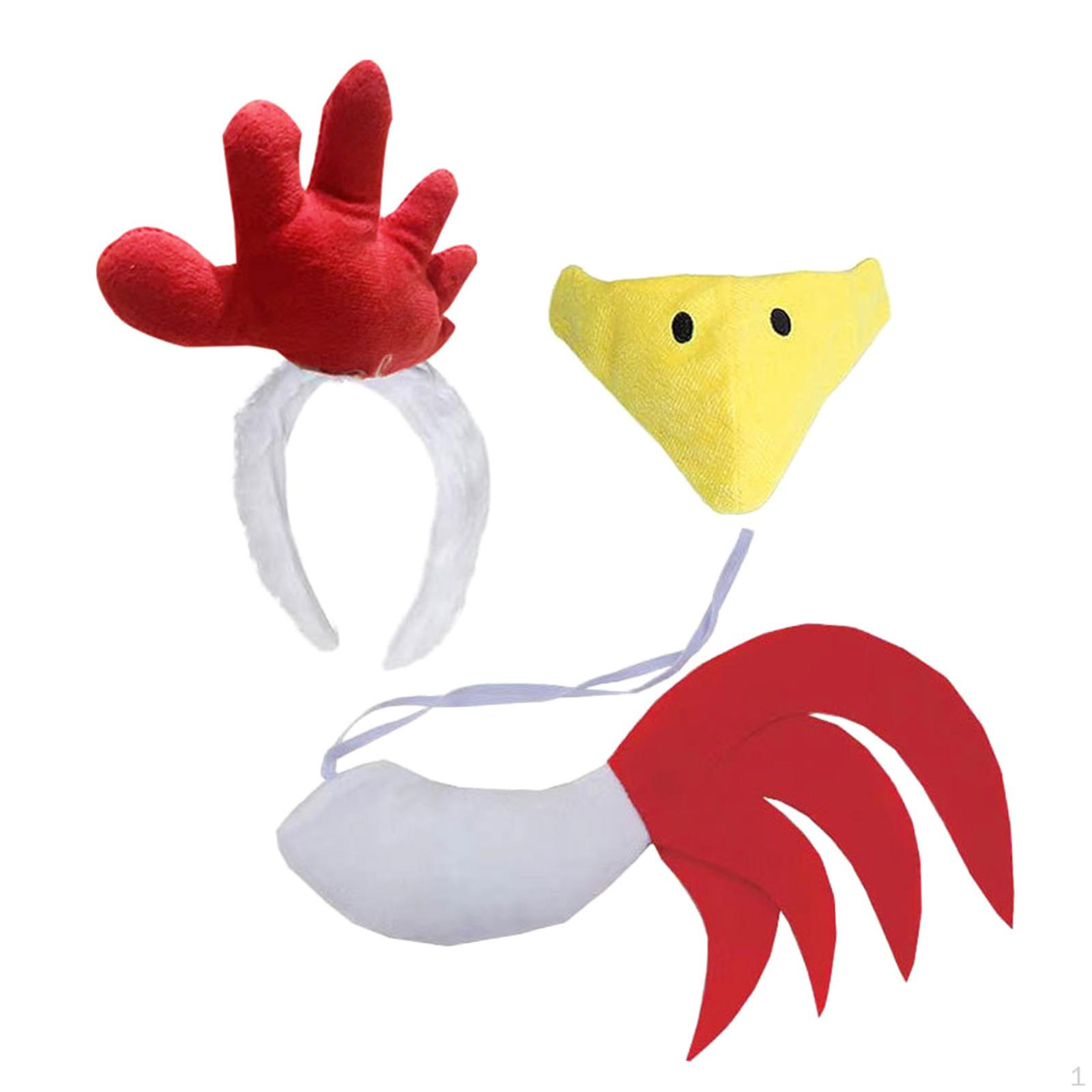 

Комплект костюма для косплея цыпленка для театра, экшн-мероприятий и презентаций. For Kids Adults_3pcs Accessories