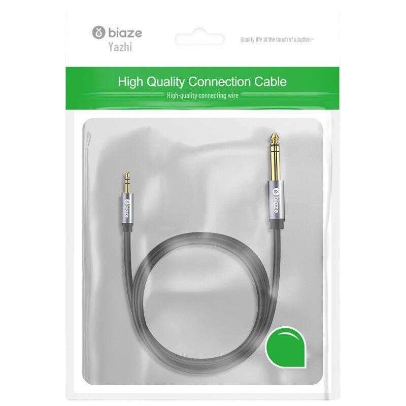 Cablu Audio Biaz 3.5mm la 6.5mm Tată-la-Tată pentru Conexiune Mobil, Computer & Difuzor