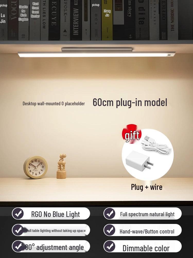 Wall-Mounted Full Spectrum Eye-Protection Desk Lamp for Dormitory and Study
